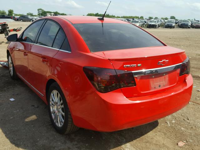 1G1PH5SB6E7170373 - 2014 CHEVROLET CRUZE ECO RED photo 3