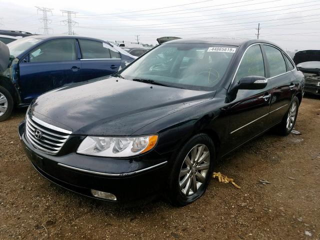 KMHFC46F49A343126 - 2009 HYUNDAI AZERA SE BLACK photo 2