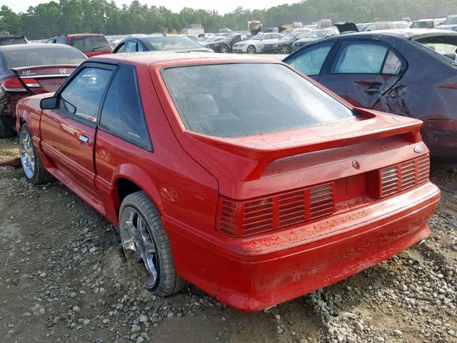 1FACP42E8MF107041 - 1991 FORD MUSTANG GT RED photo 3