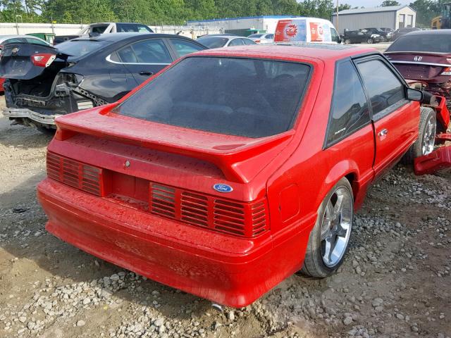 1FACP42E8MF107041 - 1991 FORD MUSTANG GT RED photo 4