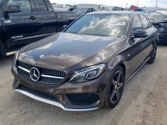 55SWF6EB8GU105840 - 2016 MERCEDES-BENZ C 450 4MAT BROWN photo 2