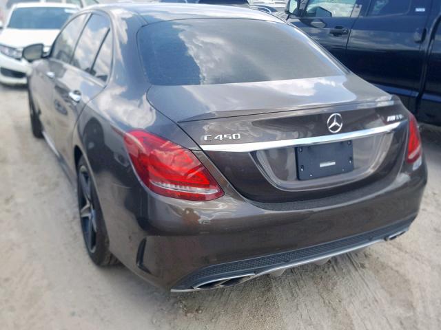 55SWF6EB8GU105840 - 2016 MERCEDES-BENZ C 450 4MAT BROWN photo 3