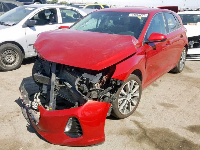 KMHH35LE4JU049867 - 2018 HYUNDAI ELANTRA GT RED photo 2