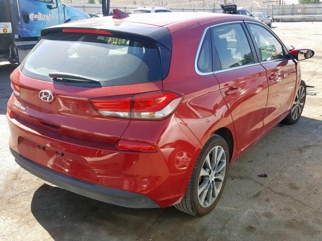 KMHH35LE4JU049867 - 2018 HYUNDAI ELANTRA GT RED photo 4