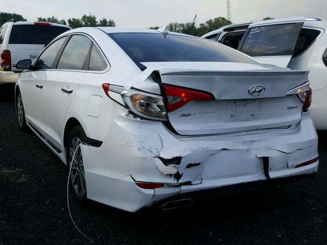 5NPE34AF4FH093706 - 2015 HYUNDAI SONATA SPO WHITE photo 3