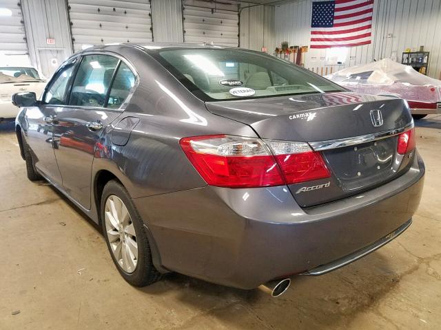 1HGCR3F8XDA005869 - 2013 HONDA ACCORD EXL GRAY photo 3