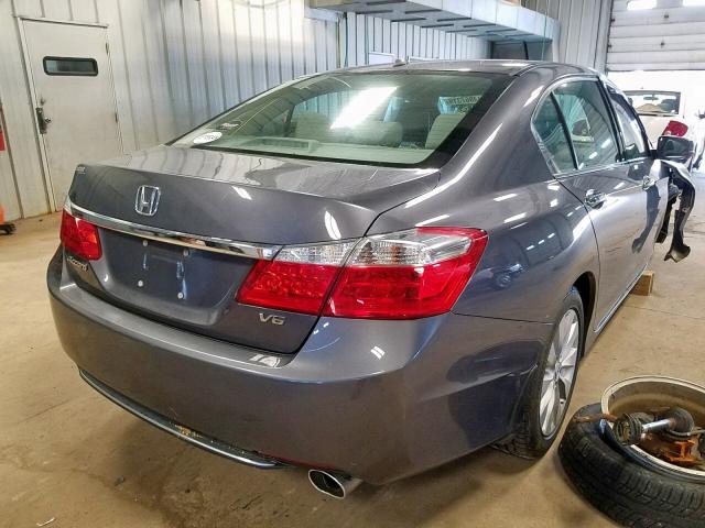 1HGCR3F8XDA005869 - 2013 HONDA ACCORD EXL GRAY photo 4