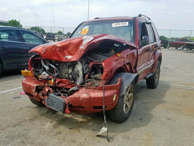 1J4GL58K76W210488 - 2006 JEEP LIBERTY LI RED photo 2