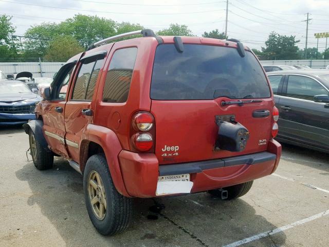 1J4GL58K76W210488 - 2006 JEEP LIBERTY LI RED photo 3