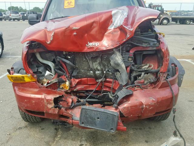 1J4GL58K76W210488 - 2006 JEEP LIBERTY LI RED photo 9