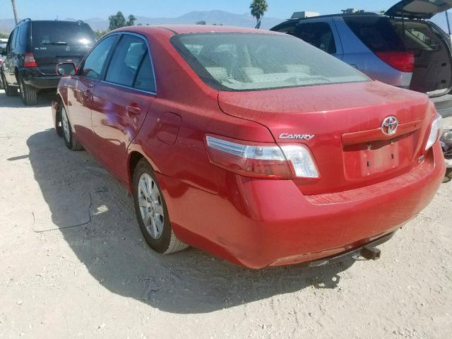 4T1BB46K49U073893 - 2009 TOYOTA CAMRY HYBR RED photo 3