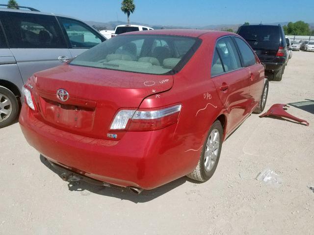 4T1BB46K49U073893 - 2009 TOYOTA CAMRY HYBR RED photo 4