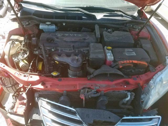 4T1BB46K49U073893 - 2009 TOYOTA CAMRY HYBR RED photo 7