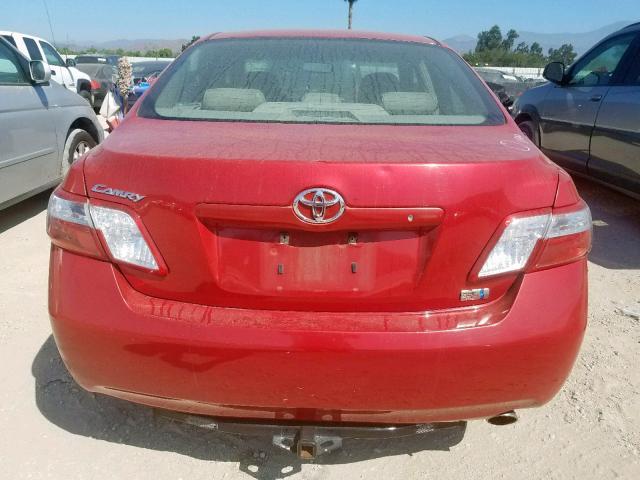 4T1BB46K49U073893 - 2009 TOYOTA CAMRY HYBR RED photo 9