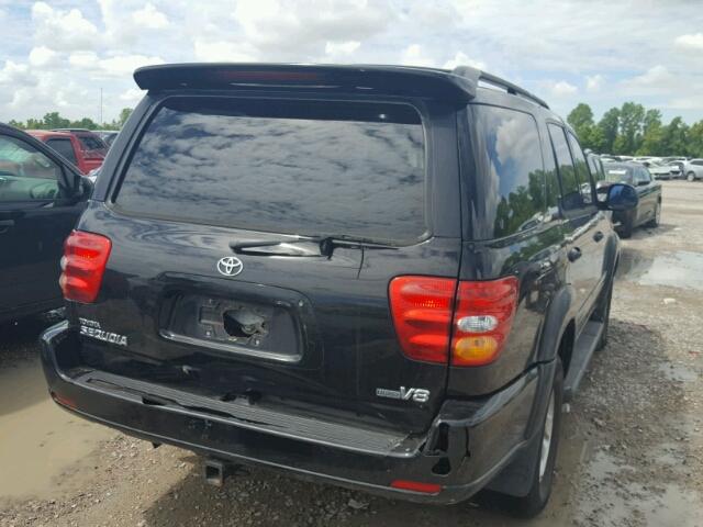 5TDZT38A01S032622 - 2001 TOYOTA SEQUOIA LI BLACK photo 4