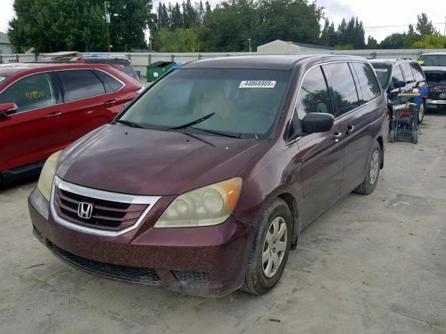 5FNRL38208B103616 - 2008 HONDA ODYSSEY LX BURGUNDY photo 2