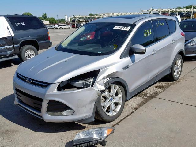 1FMCU9H98DUD93460 - 2013 FORD ESCAPE SEL SILVER photo 2