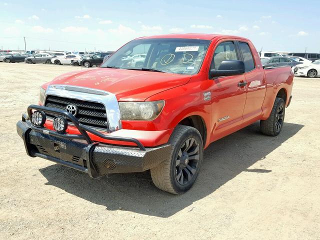 5TFRV54107X025801 - 2007 TOYOTA TUNDRA DOU RED photo 2