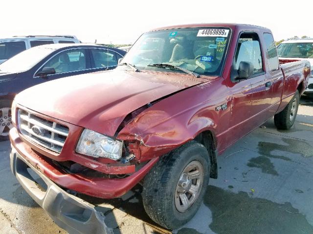 1FTYR44E62PA06787 - 2002 FORD RANGER SUP BURGUNDY photo 2