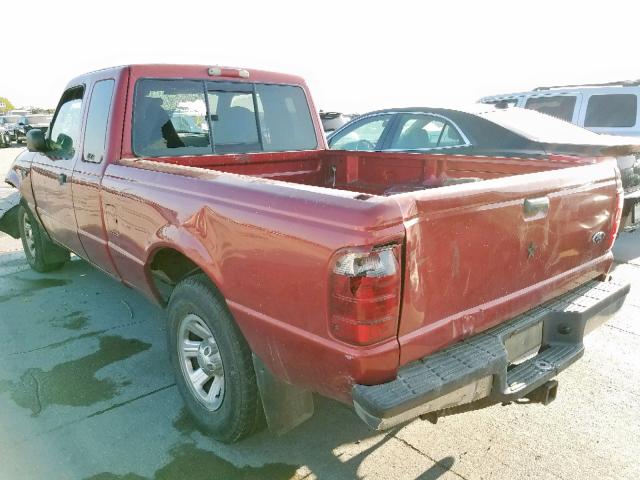 1FTYR44E62PA06787 - 2002 FORD RANGER SUP BURGUNDY photo 3