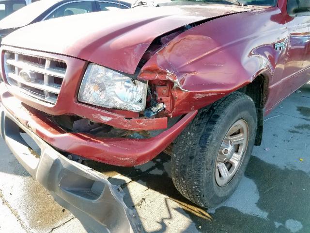 1FTYR44E62PA06787 - 2002 FORD RANGER SUP BURGUNDY photo 9