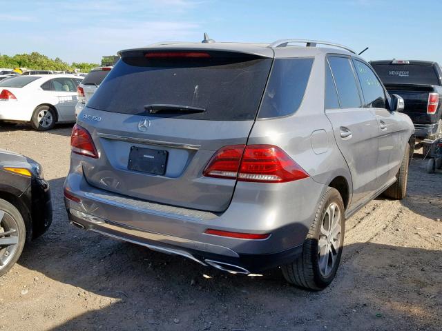 4JGDA5JB2GA644062 - 2016 MERCEDES-BENZ GLE 350 CHARCOAL photo 4