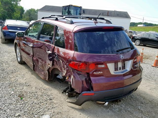 5J8TB1H53CA003259 - 2012 ACURA RDX TECHNO BURGUNDY photo 3