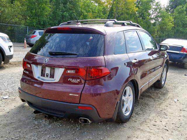 5J8TB1H53CA003259 - 2012 ACURA RDX TECHNO BURGUNDY photo 4