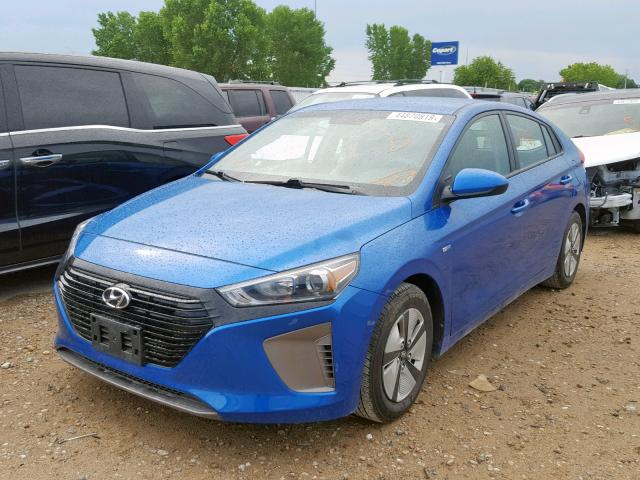 KMHC65LC8HU048439 - 2017 HYUNDAI IONIQ BLUE BLUE photo 2