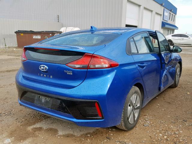 KMHC65LC8HU048439 - 2017 HYUNDAI IONIQ BLUE BLUE photo 4