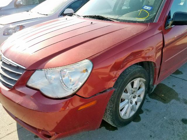 1C3LC46K48N186438 - 2008 CHRYSLER SEBRING LX MAROON photo 9