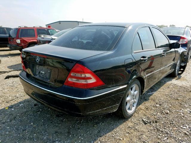 WDBRF61JX2F220969 - 2002 MERCEDES-BENZ C 240 BLACK photo 4