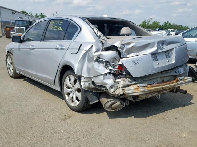 1HGCP36838A071112 - 2008 HONDA ACCORD EXL SILVER photo 3