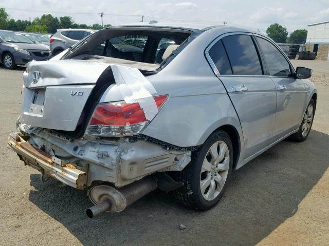 1HGCP36838A071112 - 2008 HONDA ACCORD EXL SILVER photo 4