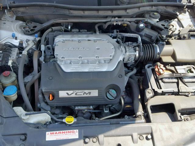 1HGCP36838A071112 - 2008 HONDA ACCORD EXL SILVER photo 7