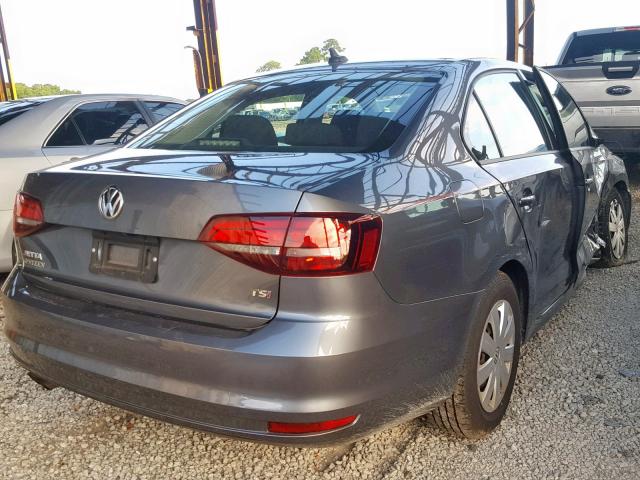 3VW267AJ1GM216354 - 2016 VOLKSWAGEN JETTA S GRAY photo 4