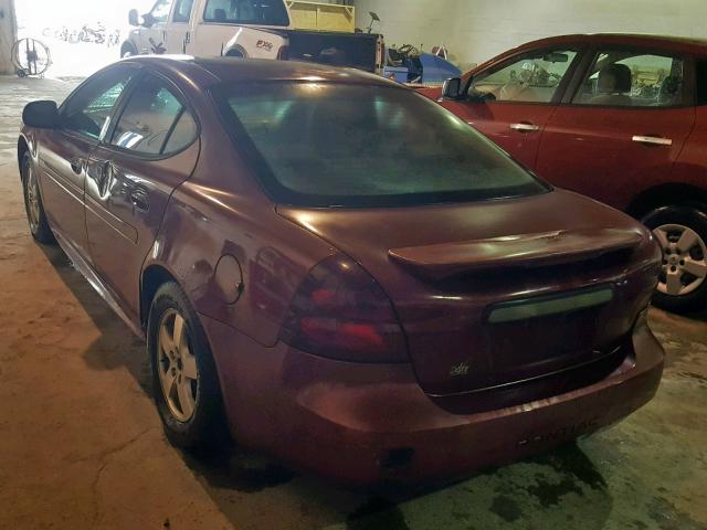 2G2WP522X51241873 - 2005 PONTIAC GRAND PRIX BURGUNDY photo 3