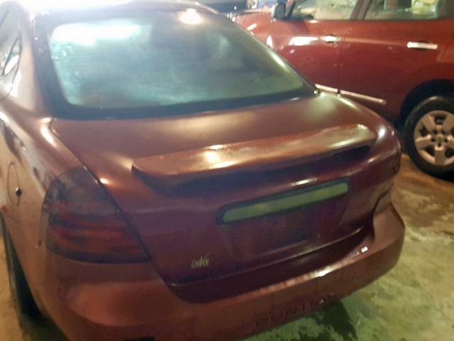 2G2WP522X51241873 - 2005 PONTIAC GRAND PRIX BURGUNDY photo 9