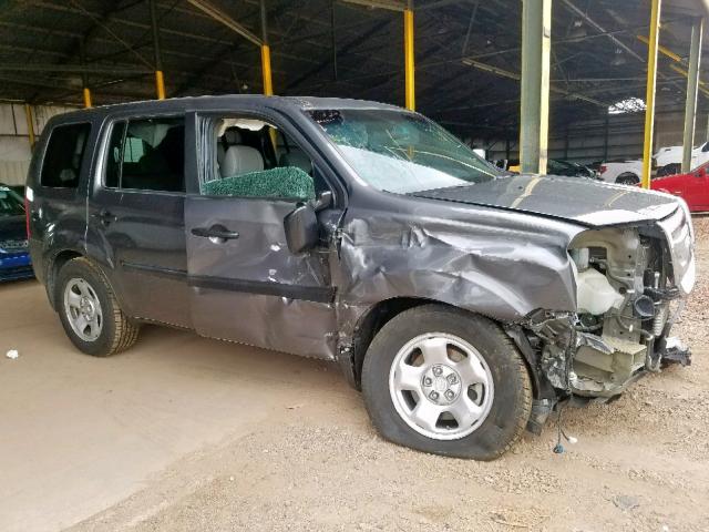 5FNYF3H21BB001350 - 2011 HONDA PILOT LX GRAY photo 1