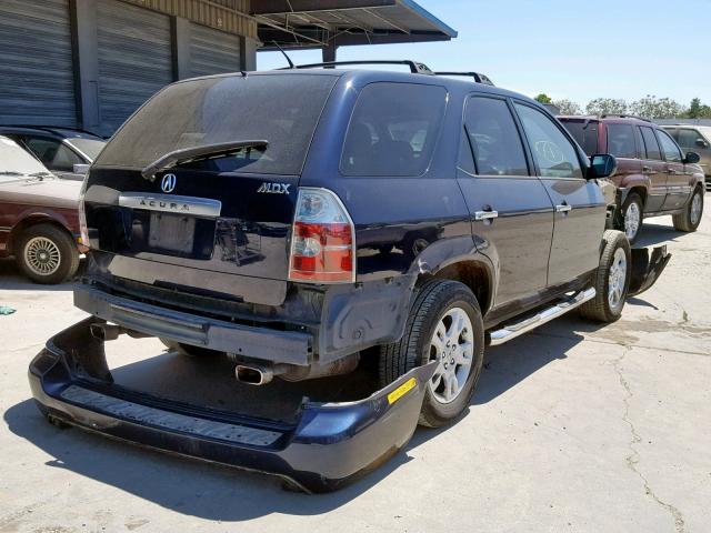 2HNYD18624H514238 - 2004 ACURA MDX TOURIN BLUE photo 4