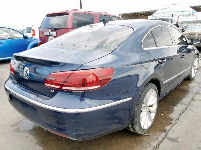 WVWHU7AN1DE501241 - 2013 VOLKSWAGEN CC LUXURY BLUE photo 4