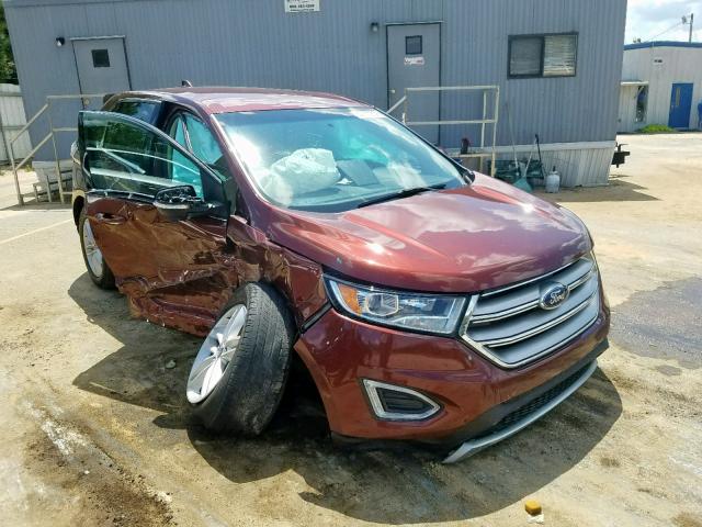 2FMTK3J80FBB24866 - 2015 FORD EDGE SEL BURGUNDY photo 1