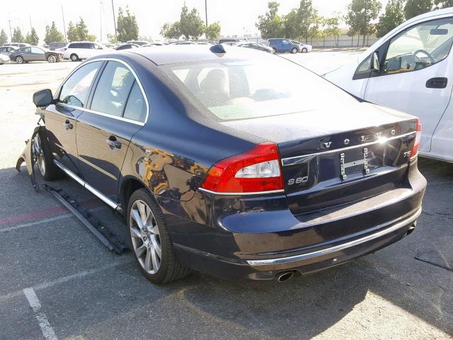 YV140MAK4G1196130 - 2016 VOLVO S80 PREMIE BLUE photo 3