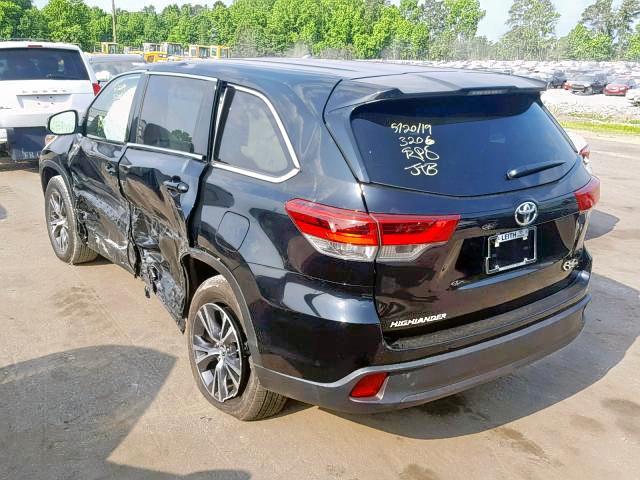 5TDZZRFH0KS322765 - 2019 TOYOTA HIGHLANDER BLACK photo 3