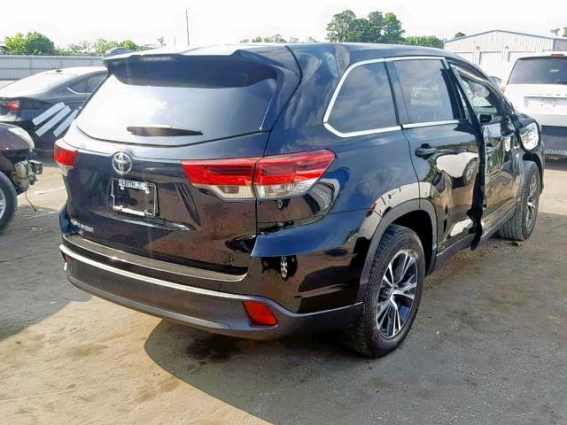 5TDZZRFH0KS322765 - 2019 TOYOTA HIGHLANDER BLACK photo 4