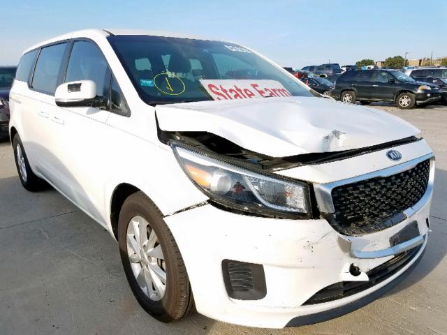 KNDMA5C10G6157373 - 2016 KIA SEDONA L WHITE photo 1