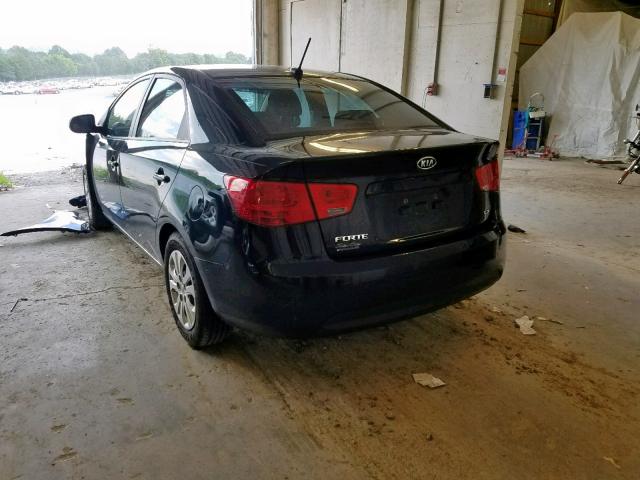 KNAFU4A27D5684802 - 2013 KIA FORTE EX BLACK photo 3