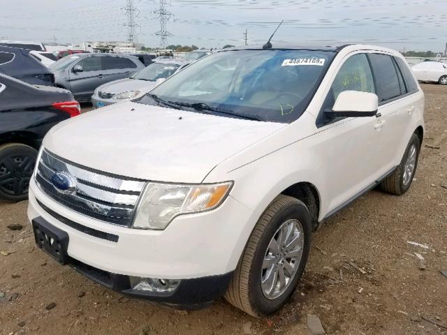 2FMDK38C58BA74483 - 2008 FORD EDGE SEL WHITE photo 2