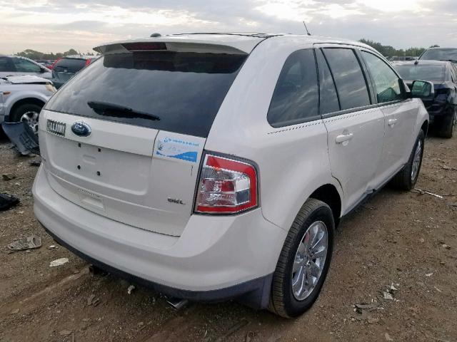 2FMDK38C58BA74483 - 2008 FORD EDGE SEL WHITE photo 4