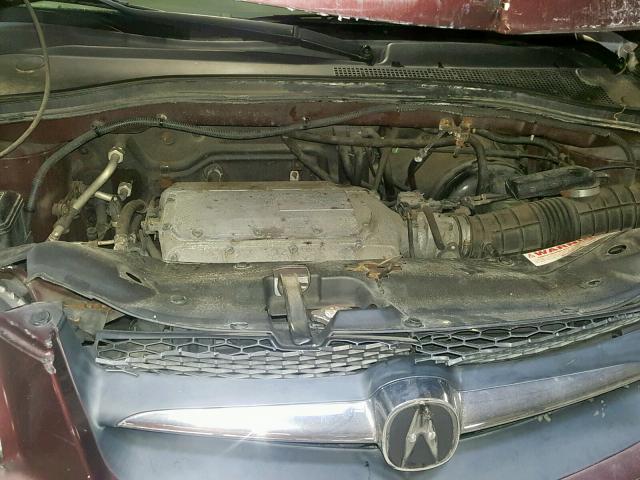 2HNYD18642H511242 - 2002 ACURA MDX TOURIN BURGUNDY photo 7